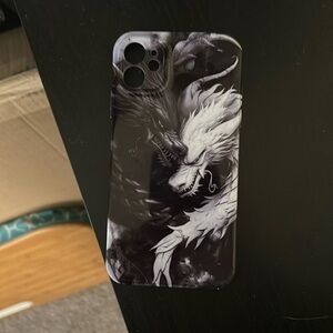 iPhone 11 case - White and Black Dragon design